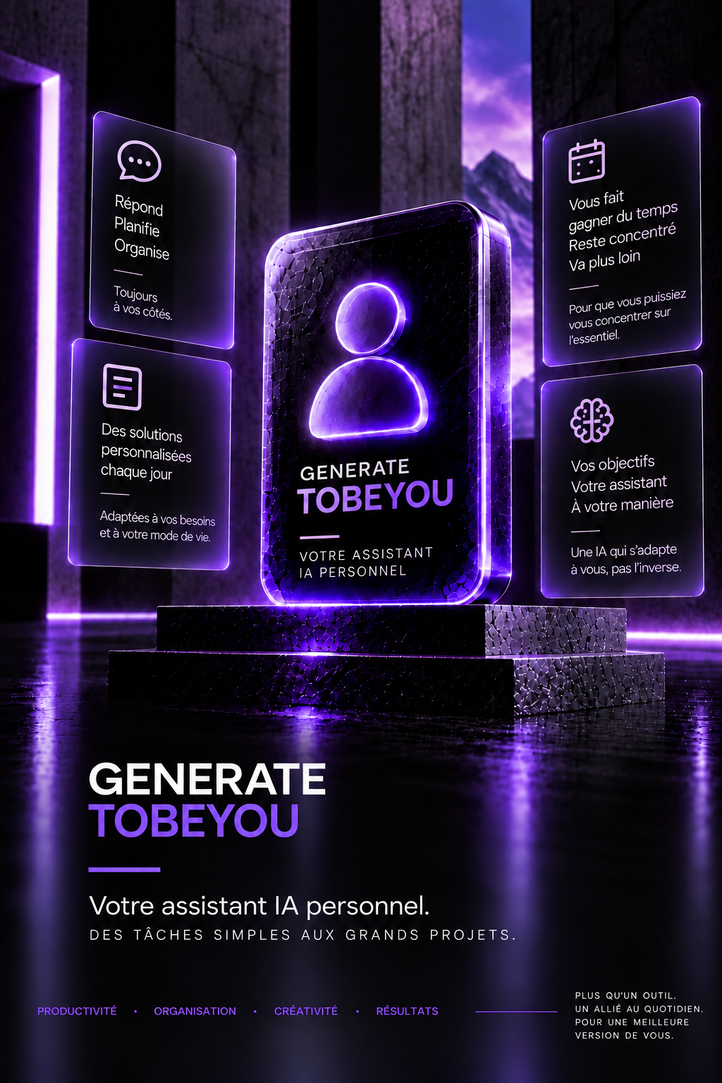 GenerateToBeYou — Votre assistant IA personnel.