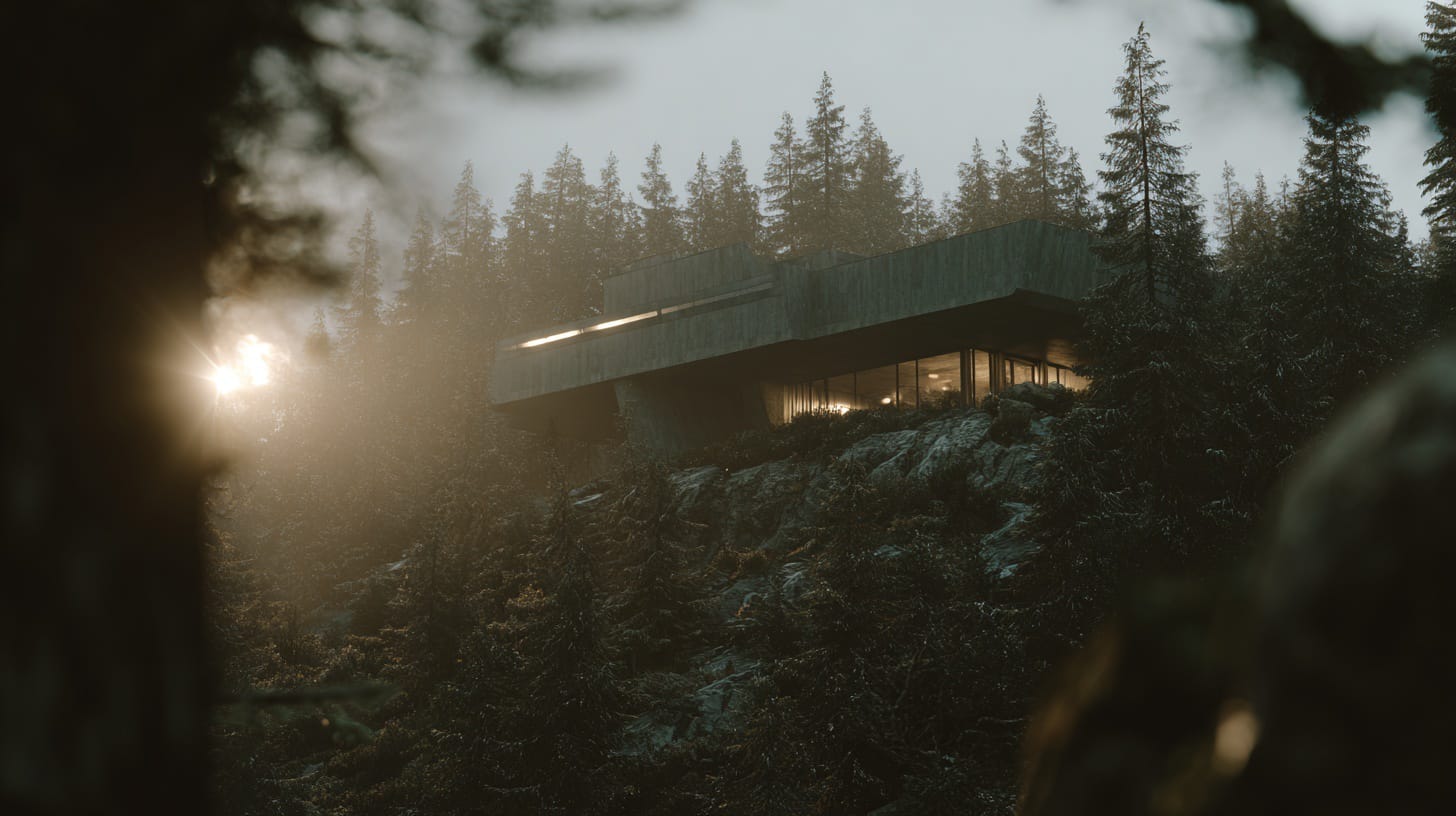 Architecture dans une clairière
